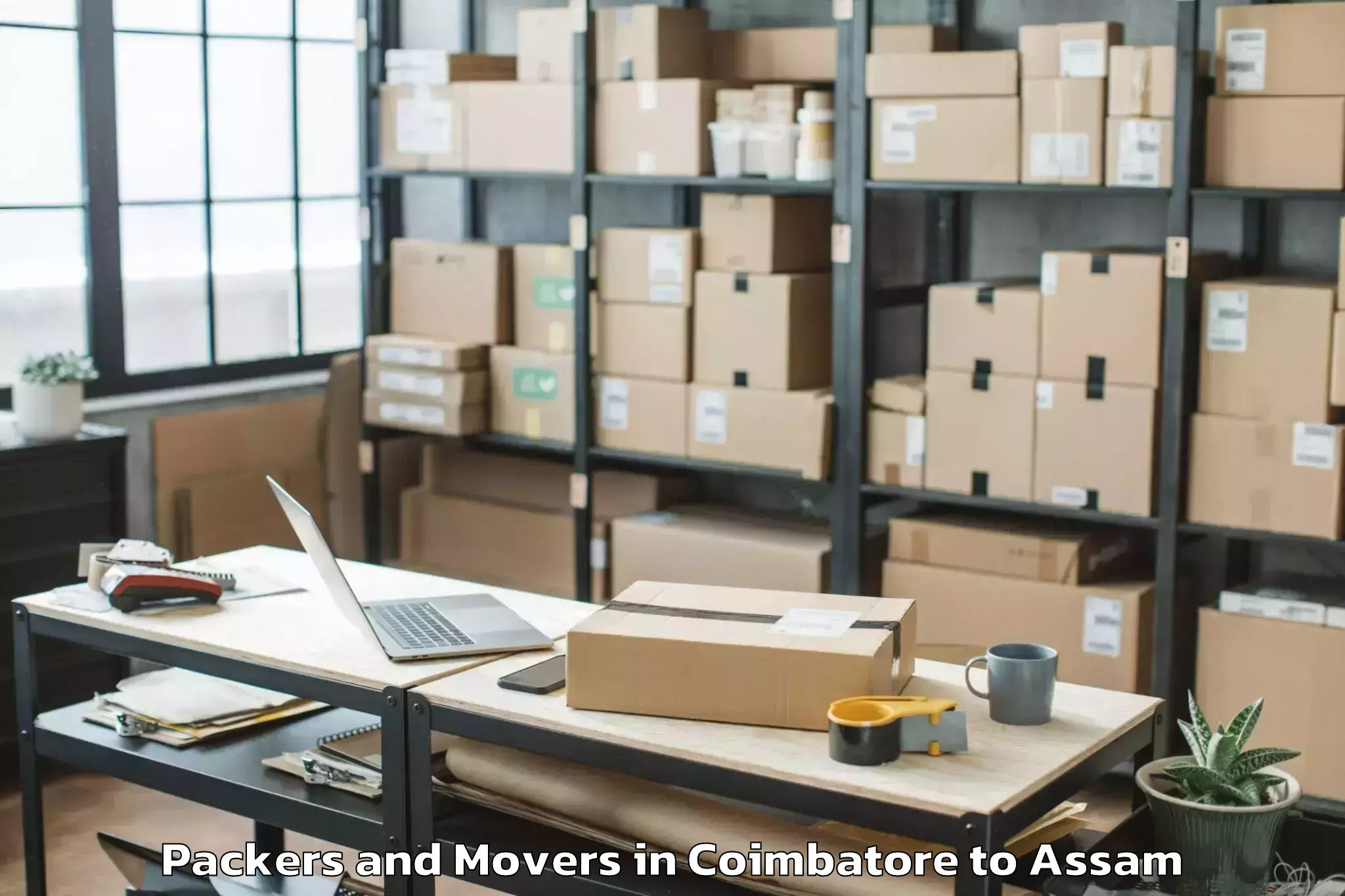 Book Your Coimbatore to Silapathar Packers And Movers Today